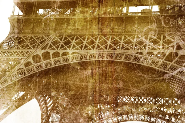 Grunge λεπτομέρεια Πύργος του Άιφελ — Φωτογραφία Αρχείου