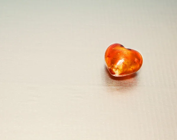 Καρδιές γυαλί σε ασήμι — Φωτογραφία Αρχείου