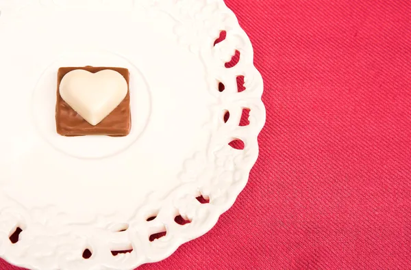 Schokolade in Herzform — Stockfoto
