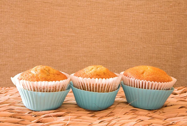 Three delicious muffins — Stock Photo, Image
