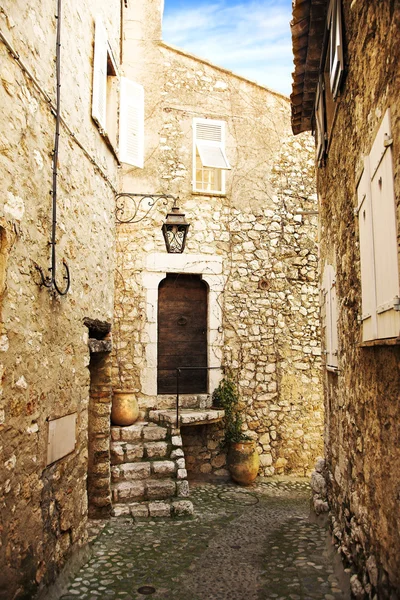 Strada romantica del villaggio Immagine Stock