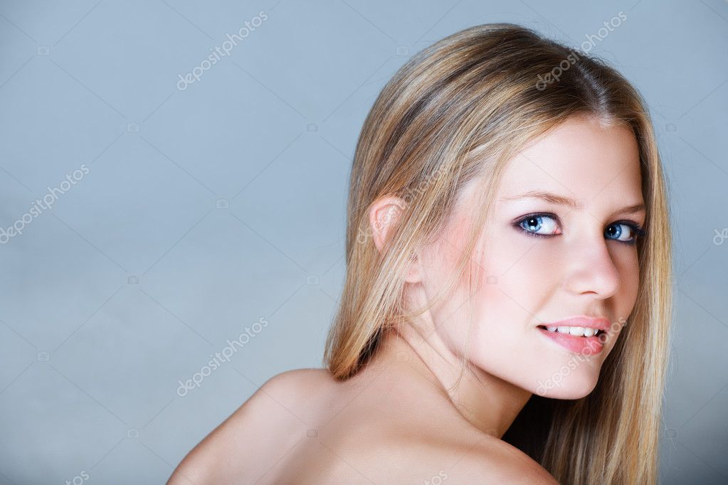 Blond smiling woman Stock Photo by ©lubavnel 5411253