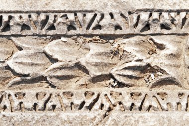 Ancient patterns in Ephesus, Turkey. clipart