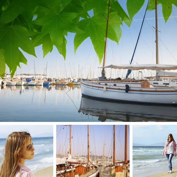 Collage of holidays by the sea . — Stock Photo, Image