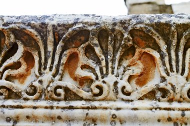 Ancient patterns in Ephesus, Turkey. clipart