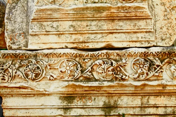 Starożytne wzorce w Efezie, Turcja. — Zdjęcie stockowe