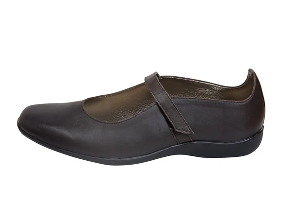Brown leather shoe — Stockfoto