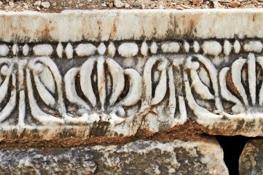 Ancient patterns in Ephesus, Turkey. clipart