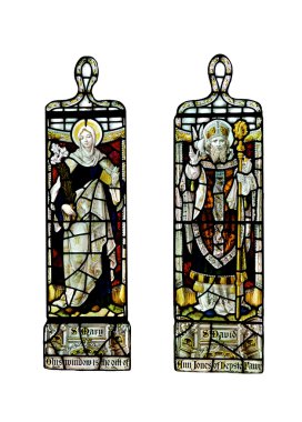 Religious stain glass windows clipart