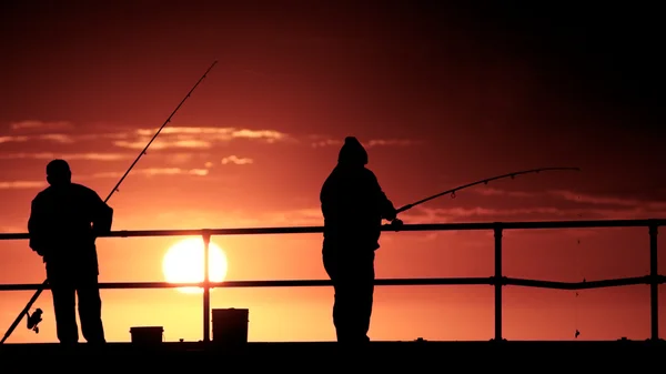 Uomini di pesca — Foto Stock