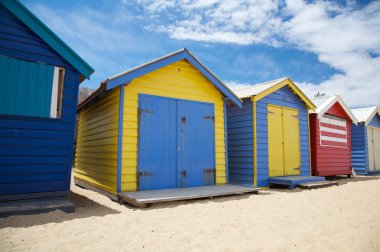 Beach huts clipart