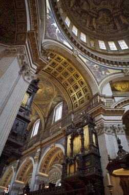 Church interior of St Paul's, London clipart