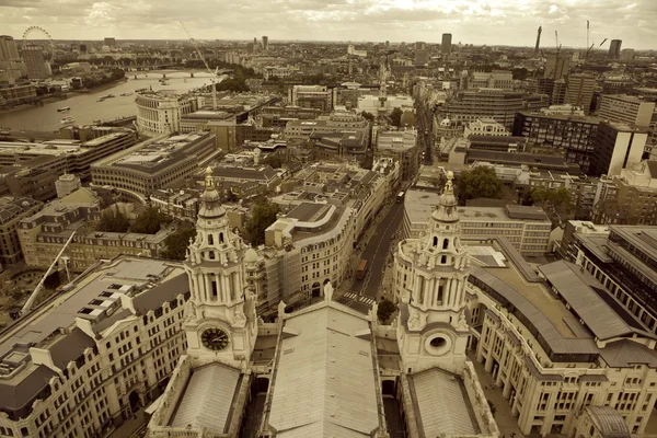 Londýn, letecký pohled na centrum města Londýn — Stock fotografie