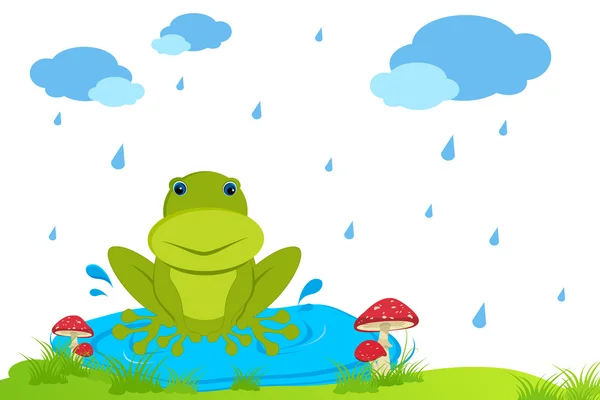 Rog dans le jour de pluie — Image vectorielle
