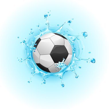 Splashing Soccer Ball clipart