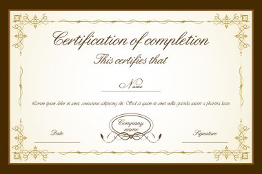 Certificate Template clipart