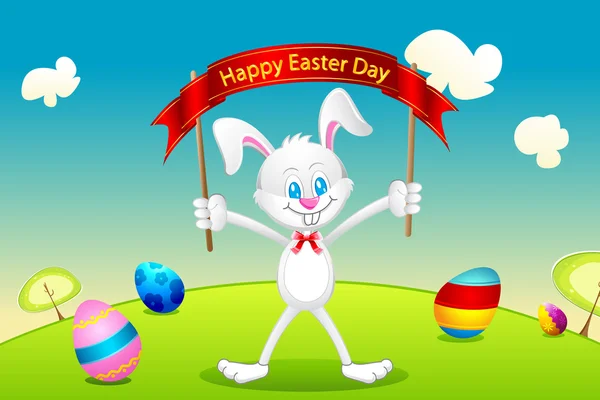 Bunny Wishing Easter — Stock Vector