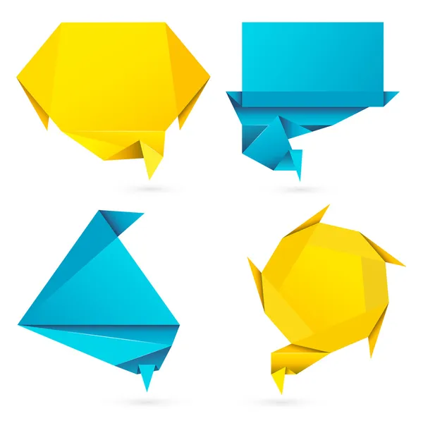 Sprachblase im Origami-Stil — Stockvektor