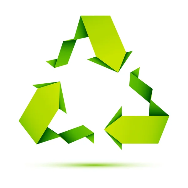 Origami reciclar — Vetor de Stock