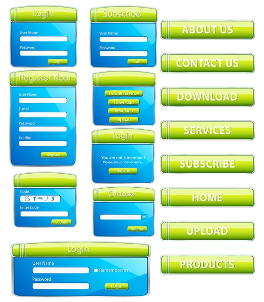 Web Form Template — Stock Vector