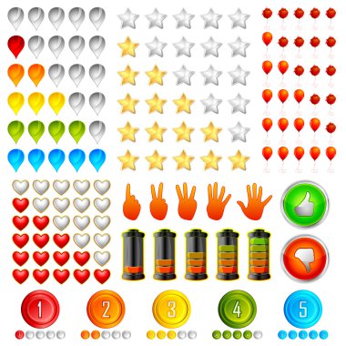 Set of Rating Icon clipart