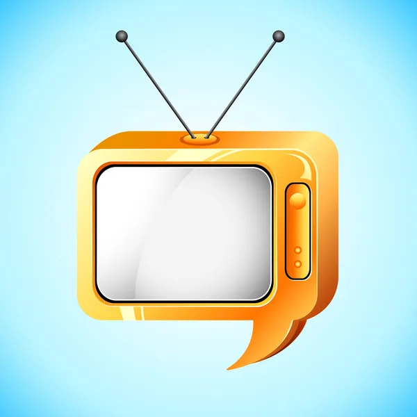 Televisie tekstballon — Stockvector