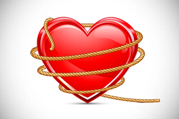 Καρδιά σε σχοινί — Διανυσματικό Αρχείο