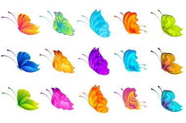 Colorful Butterflies clipart