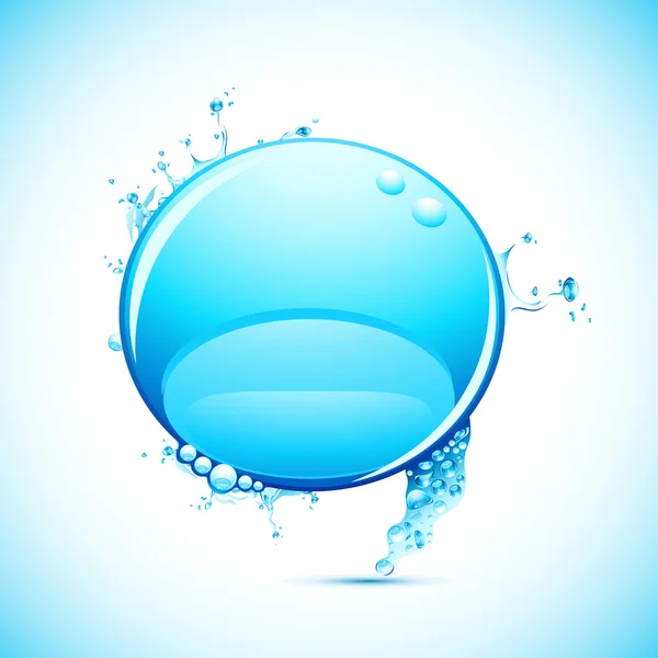 Splashing Speech Bubble — Stock Vector