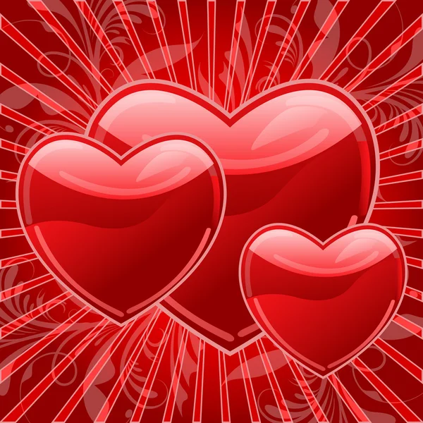 Γυαλιστερό καρδιά — Διανυσματικό Αρχείο