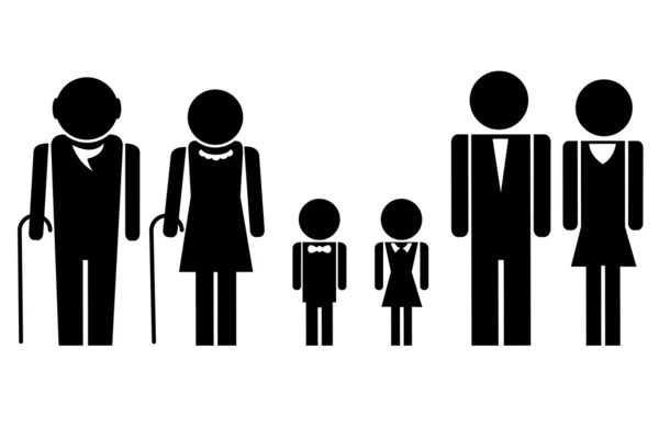 Полная семья — стоковый вектор