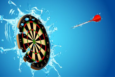 Splashing Dart Board clipart