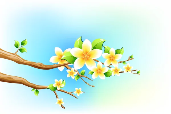 Λουλούδι στην δέντρο — Διανυσματικό Αρχείο