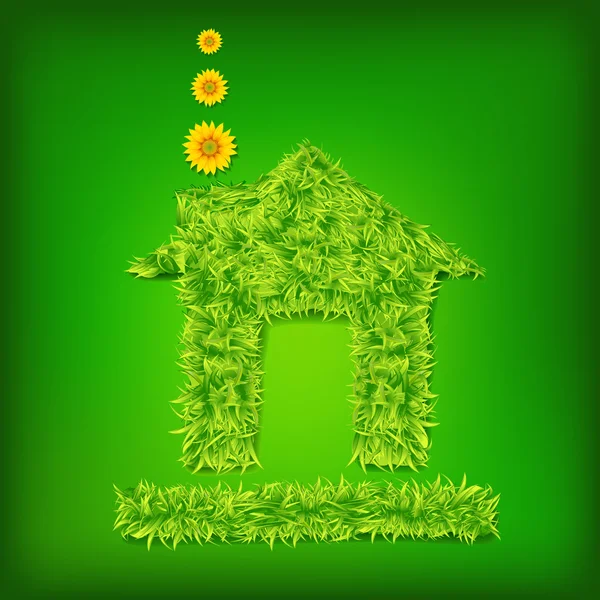 緑の家 — ストックベクタ