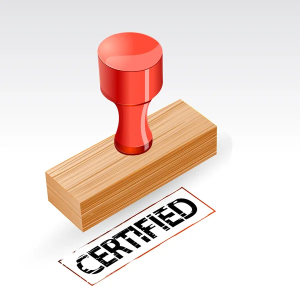 Timbro certificato — Vettoriale Stock