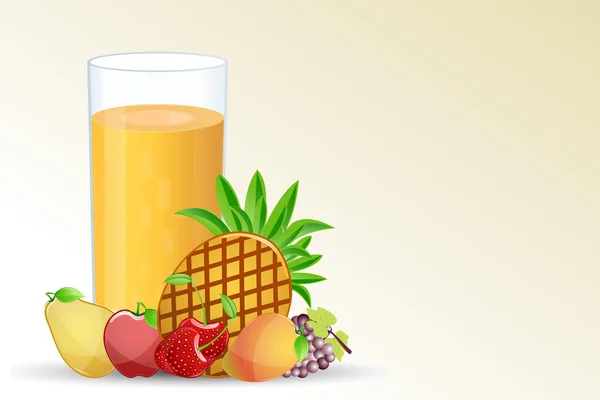 Juice fruit — Stockvector