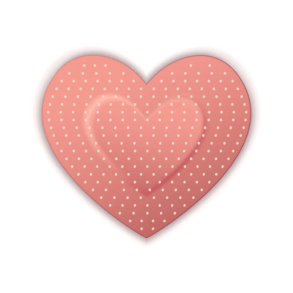 Bandage en forme de coeur — Image vectorielle