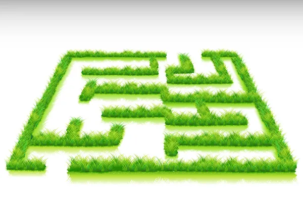 Gräs labyrint — Stock vektor