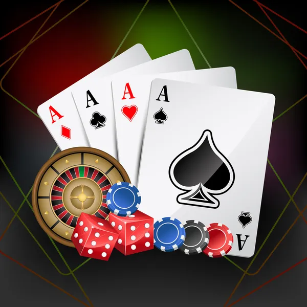 Tarjeta de casino — Vector de stock