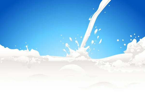 Šplouchnutí mléka — Stockový vektor