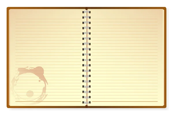 Открытый дневник — стоковый вектор
