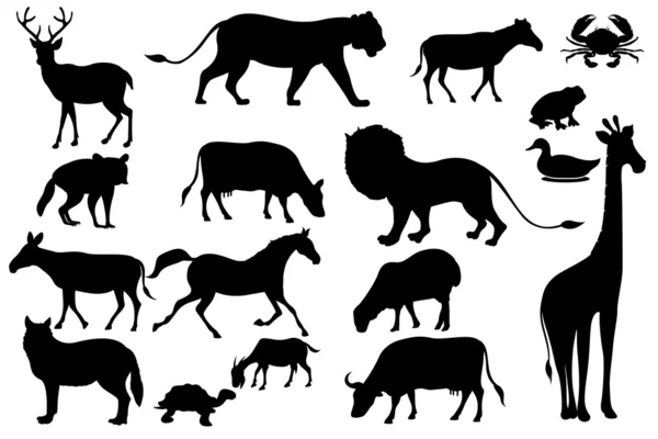 Silhouette animale — Image vectorielle