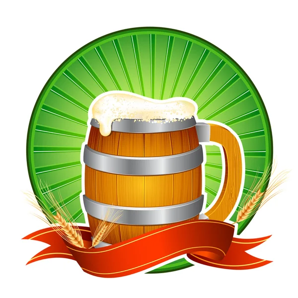 Bierkrug — Stockvektor
