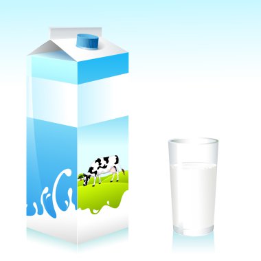 Milk carton pack clipart