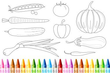 Vegetable Color Book clipart