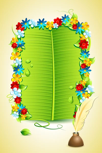 Banana Leaf Lettera di invito — Vettoriale Stock