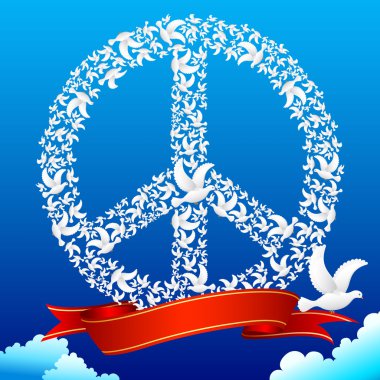 Pigeon forming Peace clipart