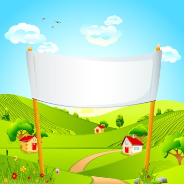 Banner in Landscape clipart