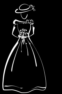 Bride in Wedding Gown clipart