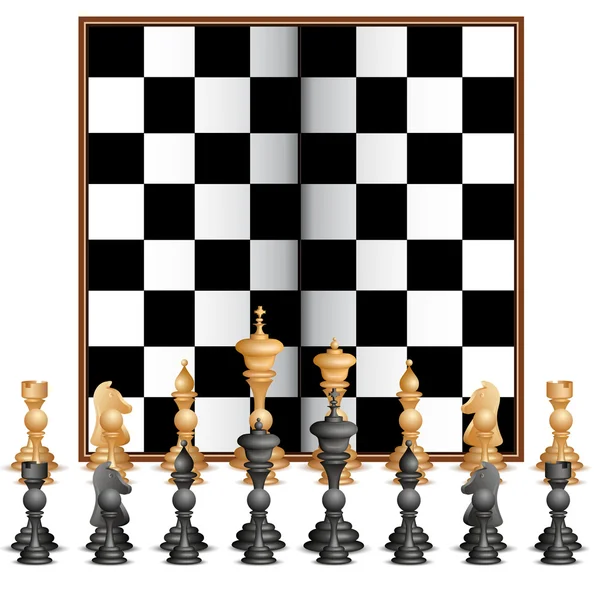 Шахматная фигура с доской — стоковый вектор